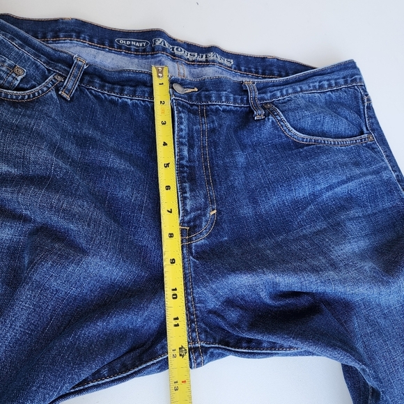 OLD NAVY Men's Famous Jeans Blue Denim Boot Cut Medium Wash 100% Cotton 42X32 - Picture 5 of 9